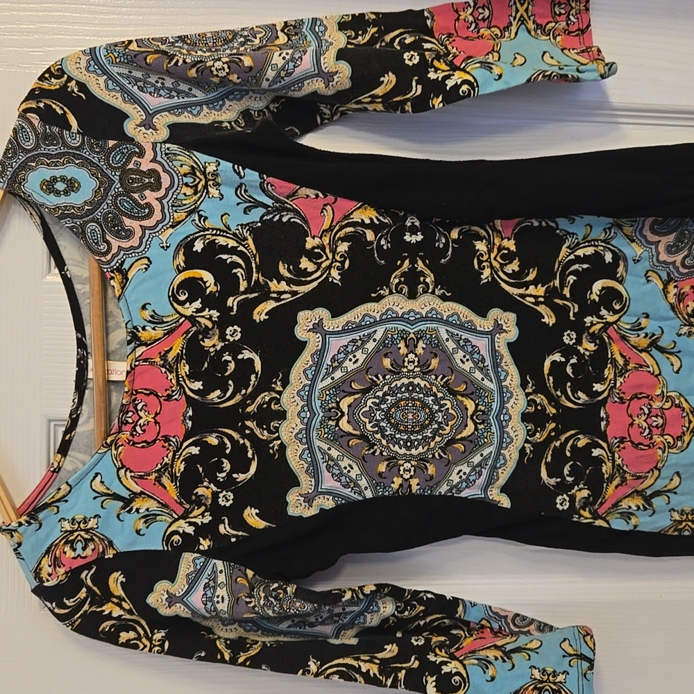 Xhilaration Multicolor Paisley Long Sleeve Dress - SZ XS